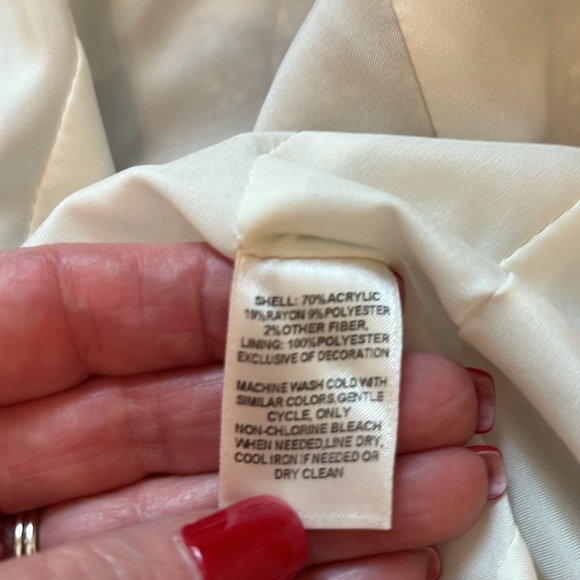 White House Black Market Tweed Fringe Crop Jacket - Picture 8 of 8